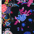 SP-NP2682 Magic Garden - Black Red blue Pink Nylon Spandex Digitally Wet Print