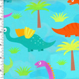 SP - NP2683 Dinasure Party - Blue Yellow Green Purple Nylon Spandex Tricot - Sportek International Inc.