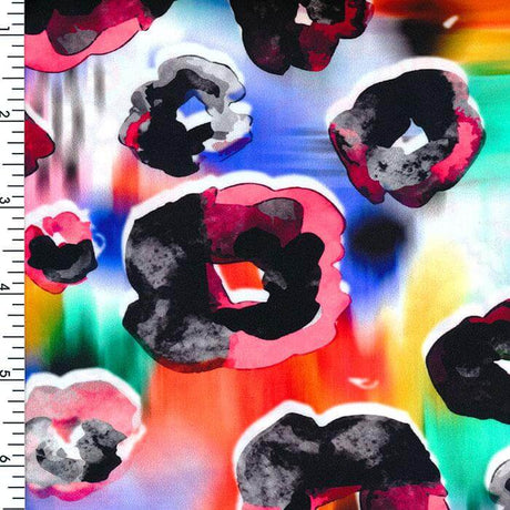 SP - NP2685 Life is Good Coral - Pink Blue Black Green Printed Spandex - Sportek International Inc.