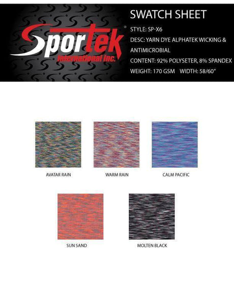 SP - X6 | Yarn - Dye Multi Color Space Dye Alpha - Tek Mid Weight with MaxDri Microblok - Sportek International Inc.